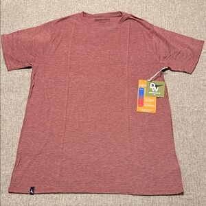 DuckWorth Men's Large Garnet Vapor Wool Short Sleeve Tee